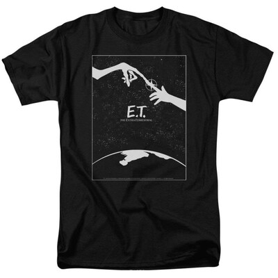 

ET the Extra Terrestrial Simple Poster Mens Short Sleeve Shirt Black