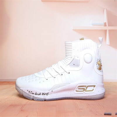 

2019 New Stephen Curry 4 Mens Basketball Shoes Top Quality 4s Triple White Black Gold Championship MVP Finals Sports Sneakers Runn