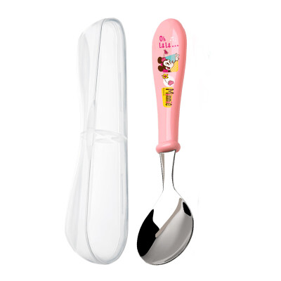 

Baby-friendly shop spoon baby spoon spoon baby spoon food supplement spoon baby learning training spoon to eat spoon with portable storage box Disney fun Mi Min South Korea imports