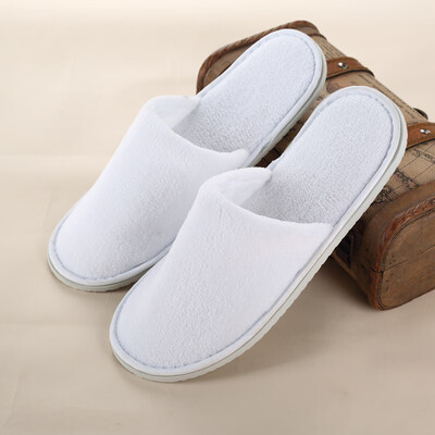 

Chic disposable slippers hospitality slippers hotel beauty salon non-slip padded portable floor slippers terry cloth Baotou 5 pairs of code