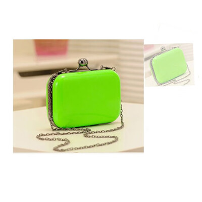 

New Fashion Women Elegant Messenger Bag Shoulder Day Clutch Evening Bag Chain Candy Color Mini Box Crossbody Bag