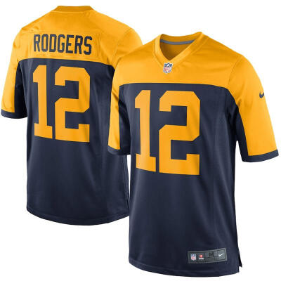 

Mens Football Jersey Green Bay Packers Aaron Rodgers Navy Alternate Game Jersey