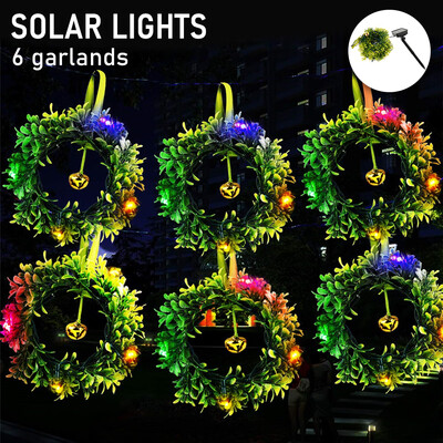 

Willstar 6PCS Solar Garland 24LED Colorful Light String Home Christmas Decoration