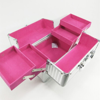 

Aluminum frame ABS plate cosmetic case woman suitcase professional beauty nail box handbag multilayer travel luggage bag Toolbox