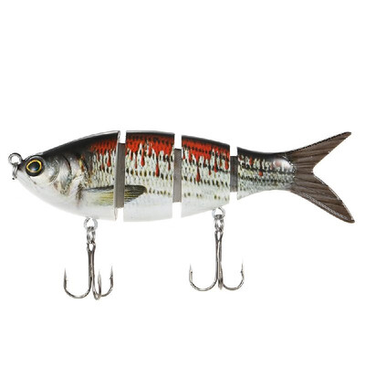 

Lixada Fishing Lure 4 Sections Hard Lure 3D Simulation Bait Big Segmented Artificial Bait VIB Bait Treble Hook Fishing Tool