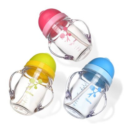 

Kiss me kidsme baby sippy cup baby learn to drink cup children crystal clear straw cup 240ML random color