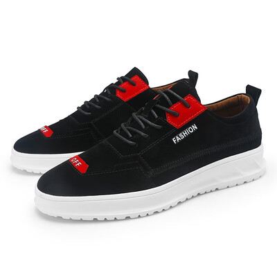 

Plate shoes Korean version of the trend low to help wild breathable sports casual mens shoes autumn new lace with non-slip shoes