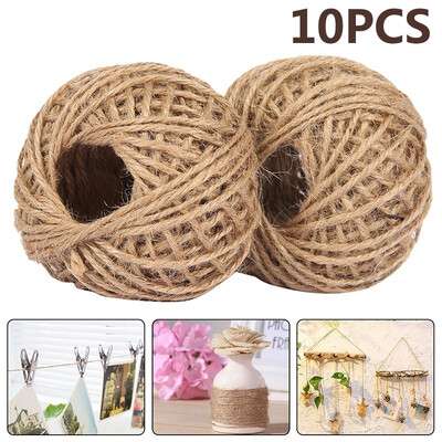 

102PCS 30M Jute Rope Creative DIY Draft Natural Color DIY Hand Hemp Rope