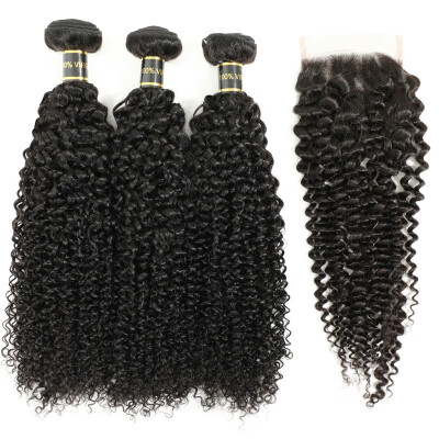 

Amazing Star Brazilian Virgin Hair Curly Hair Bundles with Closure Brazilian Lace Closure with Bundles Human Hair with Closure