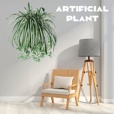 

Willstar Artificial Silk Fake Chlorophytum Orchid Spider Plant Grass Home Garden Decor