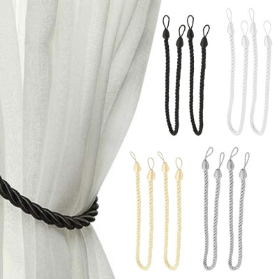 

Willstar 2Pcs Durable Tie Backs Twisted Plain Satin To Hold Back Curtain Tidy Rope Cord B