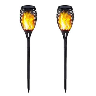 

4PCS2 Pcs Solar Light Flame Outdoor Induction Light Garden Garden Insert The Ground Light Decorative Landscape Light Outdoor To