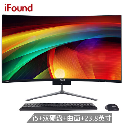 

Founder iFound 238-inch curved home one machine desktop computer i5-7200U 8G 120GNVME1T dual hard drive optical drive WIFI Bluetooth camera win10
