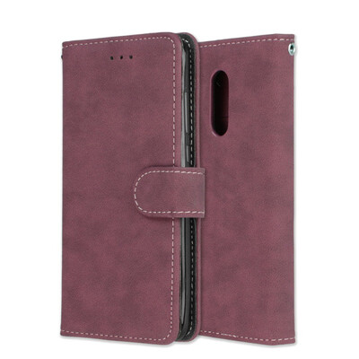 

MOONCASE Millet red rice 5 retro matte 3 card holster - rose red