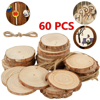 

60403020 Pcs Wood Log Slices Discs for DIY Crafts Wedding Centerpieces Wood Carving