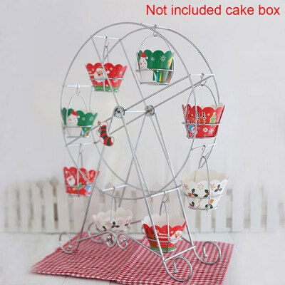 

8 Cups Rotating Ferris Wheel Cupcake Stand Wedding Birthday Party Christmas New Year Cake Display Stand Baking Tools