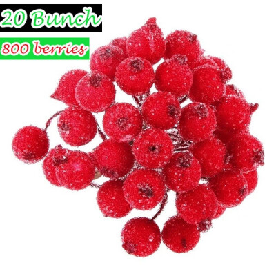 

Willstar 201051 X Bunch Berries Christmas Fruit Decor Berry Holly Artificial Foam Flower Pick Home Party Wedding