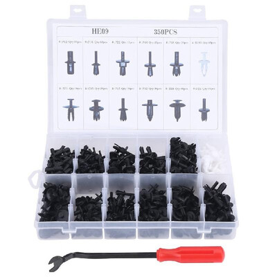 

350pcs Plastic Car Body Push Pin Rivet Fastener Trim Moulding ClipScrewdriver Auto Vehicle