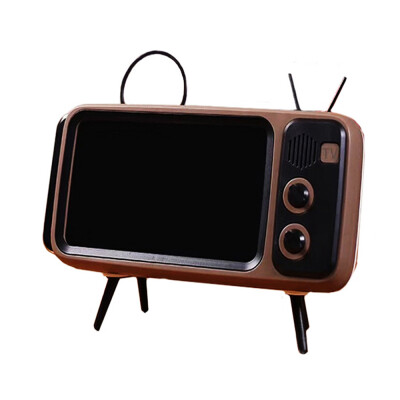 

Retro TV Style Holder Portable Mobile Phone Screen Stand Suitable between 47-55 inch Mobile Phone-Brown