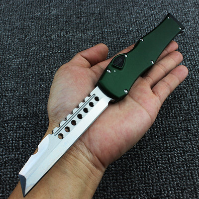 

Hot Switchblade Spring Assisted Open Flick Knife OTF Automatic knife Aviation Aluminum handle Knives camping Tactical gear hand t