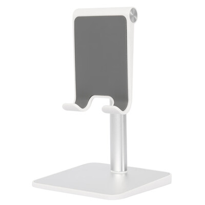

Adjustable Telescopic Aluminum Alloy Desktop Phone Stand Desk Holder For PhoneTablet Silver
