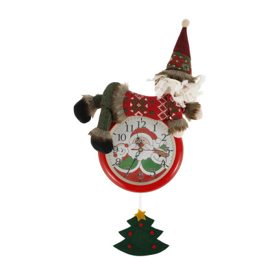 

Willstar 1Set Merry Christmas Wall Clock Santa Claus Xmas Decorations Gift-Santa Claus
