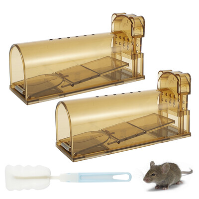 

Willstar Humane Mouse Traps - 2 Pack - Rat Vermin Rodent Cage Live Catcher Reusable