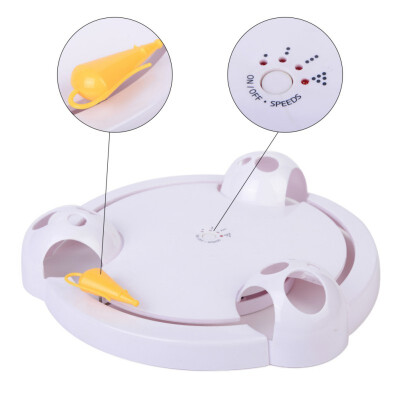 

Pet Interactive Turntable Mice Toys for Cats Kittens Automatic Electric Mice Catch Toy