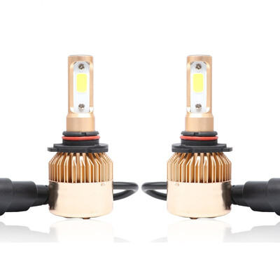 

9005 S2G 2PCS Led Cob LED Chip Car Headlamp 36W 6000k White Light 8000LM Car Bulb Fog Light Gold