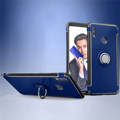 

Back Cover For Huawei Honor Note 10 Note10 Case Car Holder Stand Hard PC Silicon Ring Suction Bracket