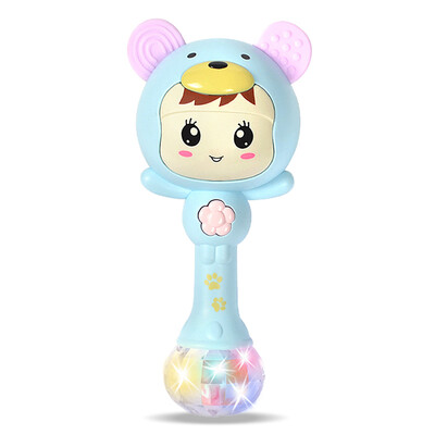 

Aozhijia AoZhiJia Early Learning Baby Toys Sound&Light Music Sticks BB Sticks Hand Bell Baby Teeth Toys Can Bite Rhythm Bar Sha hammer Bell Blue