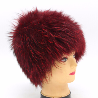 

2018 hot sale natural silver fox fur female winter hat knit hat female fox fur hat bomber hat female outdoor warm ear winter disco