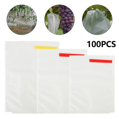 

Willstar 100Pcs Garden Netting Bags Fruit Plants Flowers Seeds Protection Bags