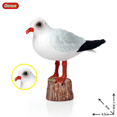 

Oenux Original Paradise Birds Flamingos Ara Seagull Pelican Snowy Owl Figurines High Quality PVC Animal Action Figure Child Toy
