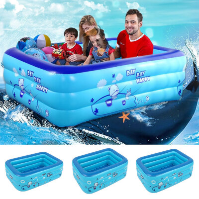 

Willstar NEW INTEX DELUXE INFLATABLE KIDS PATIO GARDEN RECTANGULAR PADDLING SWIMMING POOL