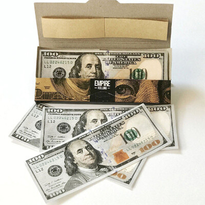 

240100502010 Pcs Empire 100 Dollar Cigarette Papers Bill Premium Rolling Paper Smoking Accessories