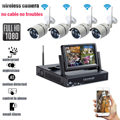 

CCTV System Wireless 4CH CCTV System 1080P HDMI AHD CCTV NVR 4PCS 20 MP IR Outdoor Security Camera 2400 TVL Camera Surveillance N