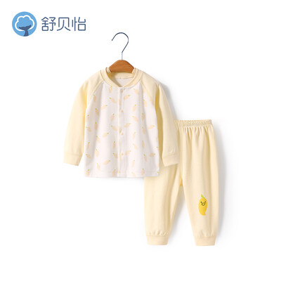 

Shu Beiyi baby underwear set cotton spring new men&women baby clothes off childrens autumn clothes long pants D29011 yellow 73cm