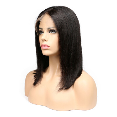 

Hair Human Hair Short Bob Wigs For Black Women Brazilian Remy Hair Lace Front Human Hair Wigs Bleached Knots