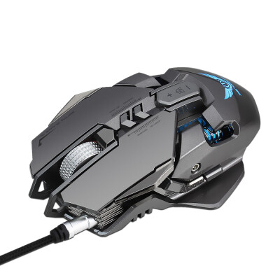 

ZERODATE X300GY USB Wired Competitive Gaming Mouse Mechanical Game Mice Adjustable 3200DPI 7 Programmable Buttons LED Lighting Eff