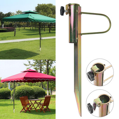 

Willstar Ground Spike Umbrella Parasol Flag Pole Metal Umbrella Holder Ground Soil Spike with Adaptor 28-32mm Diameter Adjustable