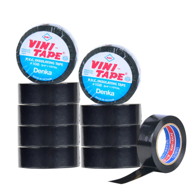 

VINI-TAPE Japan imported Vinnie Denka electrical insulation tape 10 rolls black-102 PVC lead-free electrical tape flame retardant moisture