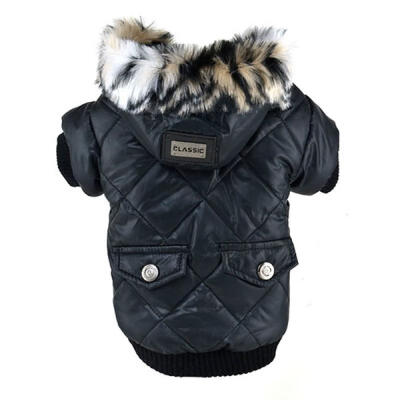 

Cute Warm Coats Dog Clothing For Pet Faux Pockets Fur Trimmed Dog Puppy Hoodie Pets Jacket Costume