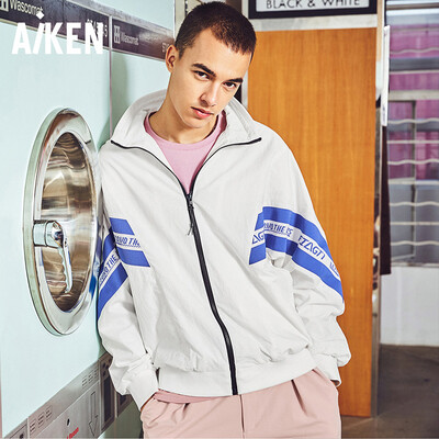 

Aiken Aiken2019 spring mens stitching jacket AK119071911 white