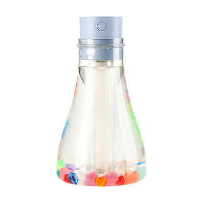 

500ml Portable USB Wishing Bottle Humidifier High-Quality Mist Spray Light Bar Dreaming Color Changing Humidifiers Blue