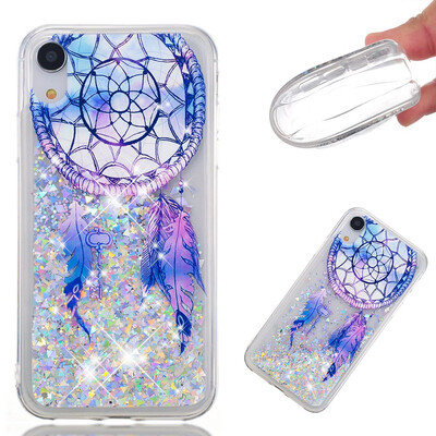 

Glitter Liquid Case for Iphone XR Fashion Pattern Bling Rugged Shockproof Soft TPU Cover