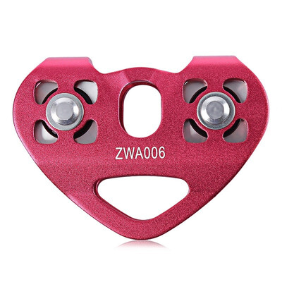 

Rock Climbing Double Trolley Pulley with D-shaped Screw Locking Carabiner