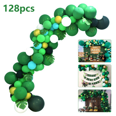 

Willstar 128PCS Jungle Safari Green Balloon Arch Garland Kit Baby Birthday Party Decor