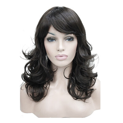 

StrongBeauty Medium Length Wavy Dark Brown Full Synthetic Wig Womens Wigs COLOUR CHOICES
