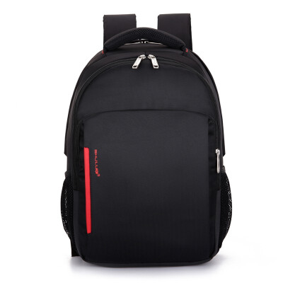 

large capacity black nylon young men laptop backpack bag